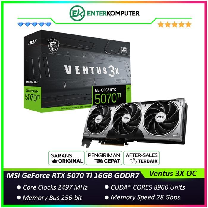 MSI GeForce RTX 5070 Ti 16GB GDDR7 - Ventus 3X OC - foto 1