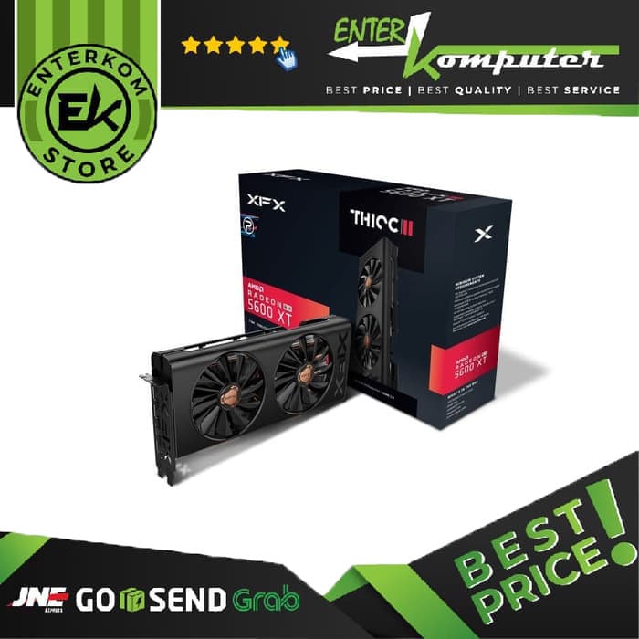XFX Radeon RX 5600 XT 6GB GDDR6 THICC II Pro - Dual Fan - RX-56XT6DF46 - Garansi 1Thn - foto 1