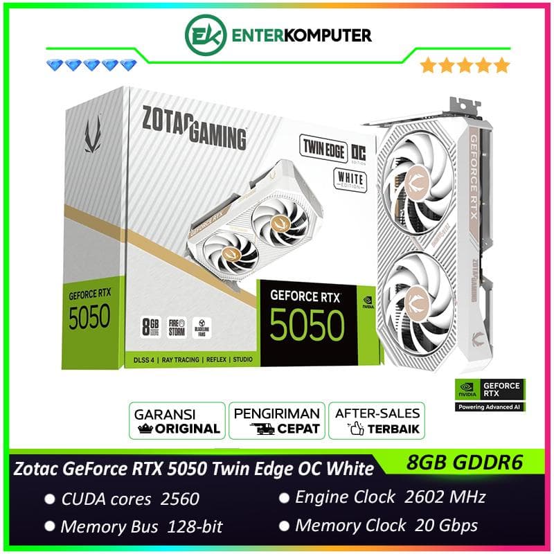 Zotac GeForce RTX 5050 8GB GDDR6 Twin Edge OC White - foto 1