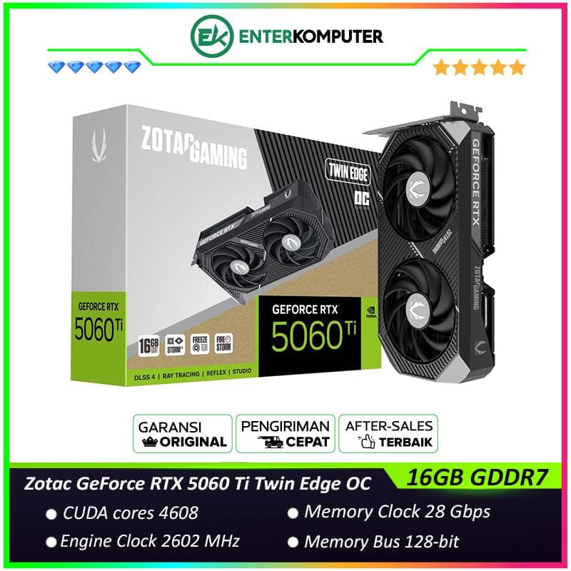 Zotac GeForce RTX 5060 Ti 16GB GDDR7 Twin Edge OC - foto 1