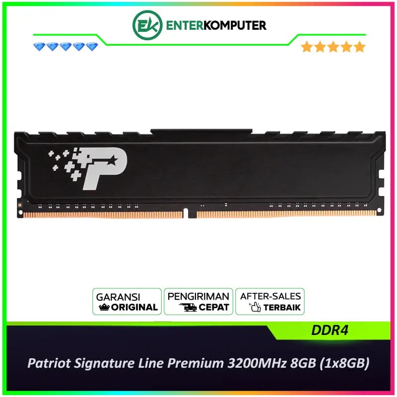 Patriot Signature Line Premium DDR4 PC25600 3200MHz 8GB (1x8GB) 22-22-22-52 - PSP48G3200H1 - foto 1