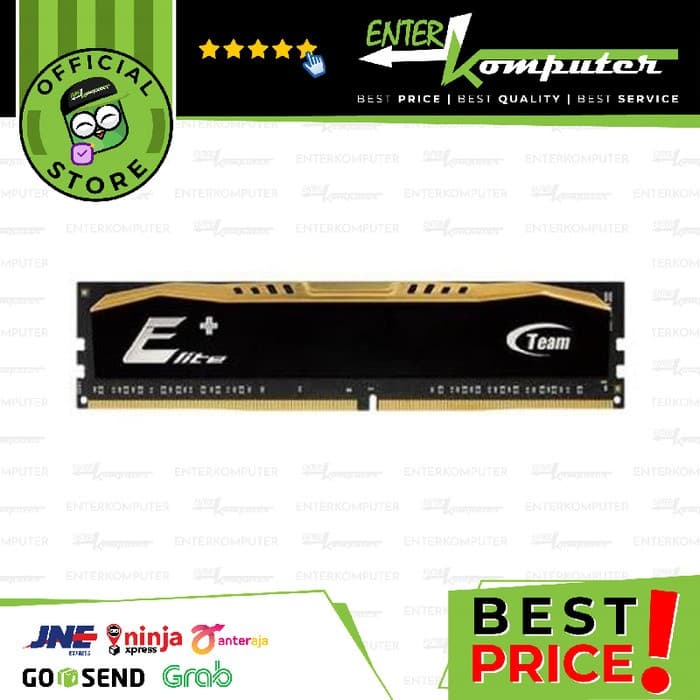 Team Elite Plus Black DDR4 PC19200 2400MHz 8GB (1x8GB) 16-16-16-39 - TPD48G2400HC1601 - foto 1