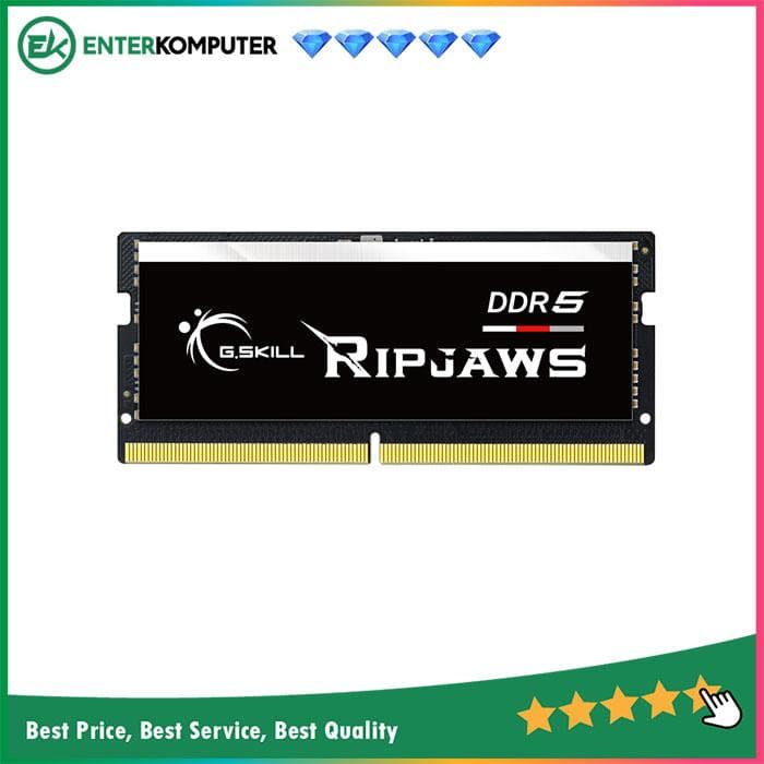 Gskill Ripjaws SO-DIMM DDR5 PC44800 5600MHz 16GB (1x16GB) 46-45-45-89 - F5-5600S4645A16GX1-RS - foto 1