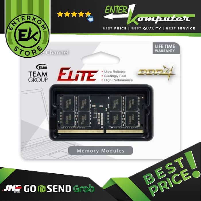 Team Elite SO-DIMM DDR4 PC19200 2400MHz 8GB (1x8GB) 16-16-16-39 - TED48G2400C16-S01 - foto 1