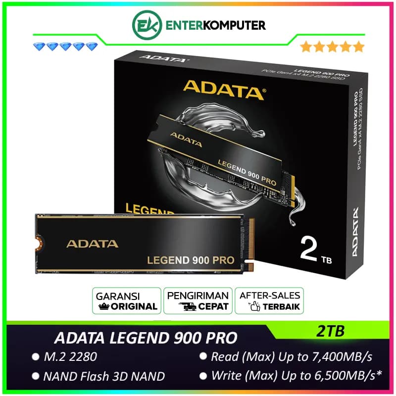 ADATA LEGEND 900 PRO 2TB NVME PCIe Gen4x4 - R 7400MB/S W 6500MB/S - SLEG-900P-2TCS - foto 1