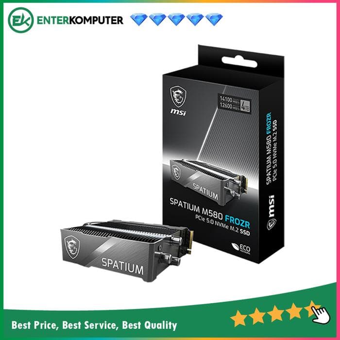 MSI Spatium M580 FROZR M.2 NVMe PCIe Gen5 x4 4TB with Heatsink - Grs 5th - foto 1