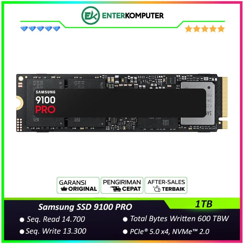 Samsung SSD 9100 PRO M.2 PCIe Gen5.0 1TB MZ-VAP1T0B - Grs 5th - foto 1