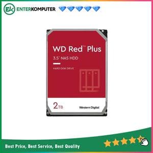 WDC 2TB SATA3 64MB - Red Plus - WD20EFPX - Garansi 3 Th (For NAS) - foto 1
