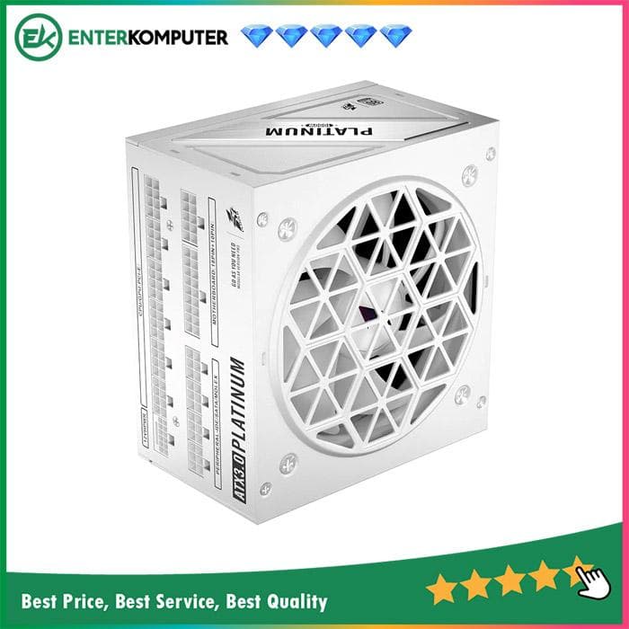 1STPLAYER NGDP ATX 3.0 1000W WHITE HA-1000BA3 80+ Platinum Certified - Full Modular - CYBENETICS ATX3.0 PASS - PCIe 5.0 Ready - 10 Years Warranty Replacement - foto 1