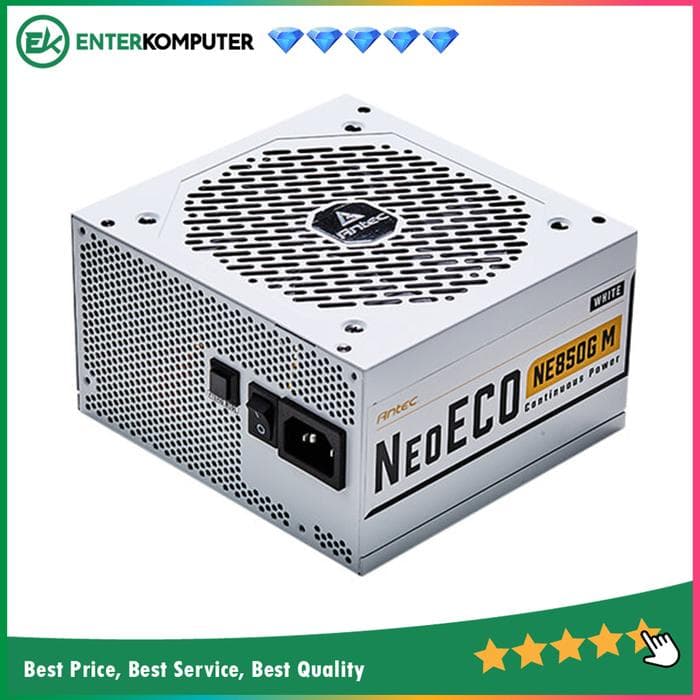 Antec NeoECO Gold Modular 850W WHITE - NE850G M WHITE - 80+ Gold Certified - Fully Modular - 7 Years Warranty - Include 12VHPWR PCI-E Adapter Cable - foto 1