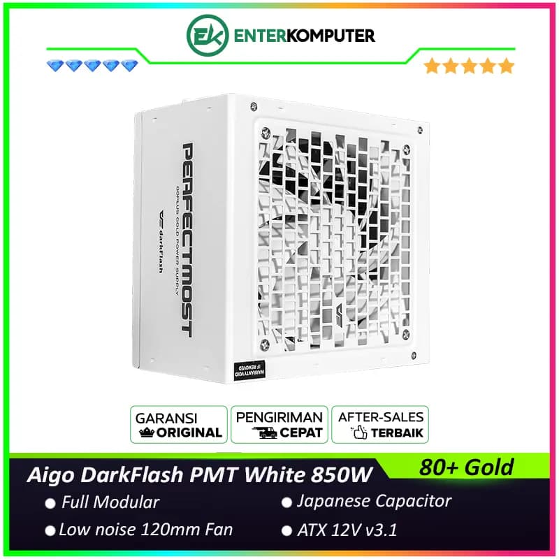 Aigo DarkFlash PMT White 850W 80+ Gold Full Modular - foto 1
