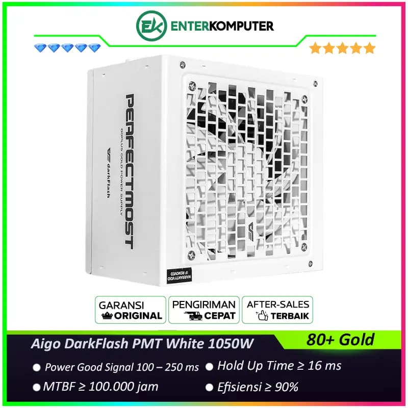 Aigo DarkFlash PMT White 1050W 80+ Gold Full Modular - foto 1