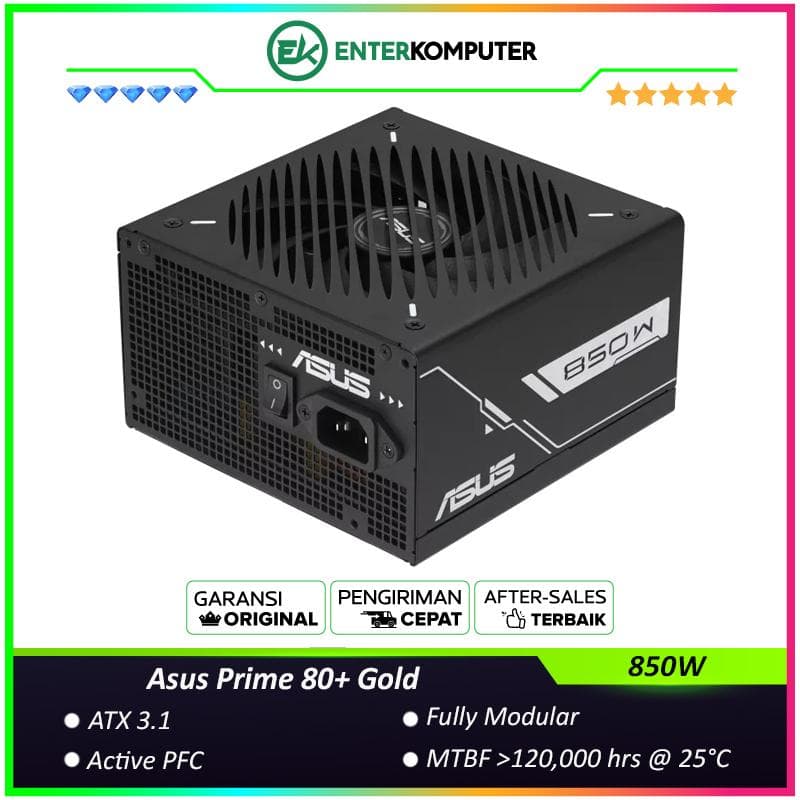 Asus Prime 850W ATX 3.1 80+ Gold Fully Modular - foto 1