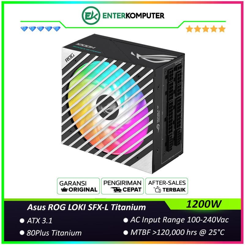 Asus ROG LOKI SFX-L 1200W Titanium ATX 3.1 80PLUS Titanium Fully Modular - foto 1
