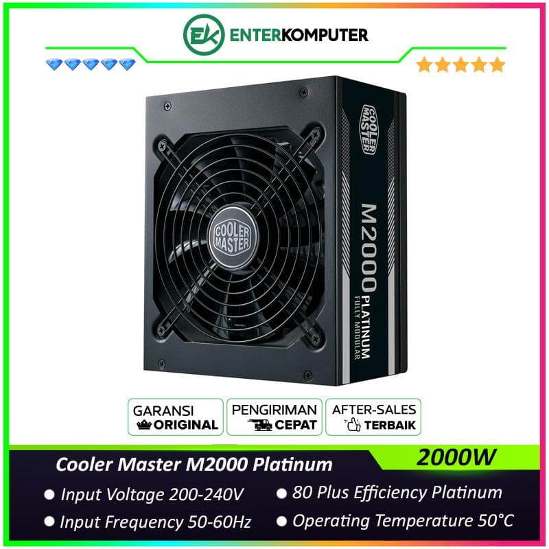 Cooler Master M2000 Platinum 2000W 80+ Platinum Fully Modular - foto 1