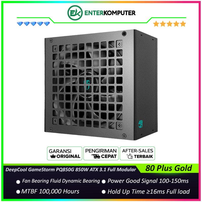 DeepCool GameStorm PQ850G 850W ATX 3.1 PCIe 5.1 80 Plus Gold Full Modular - foto 1
