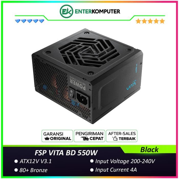 FSP VITA BD 550W ATX3.1 80+ Bronze Flat Cable - foto 1