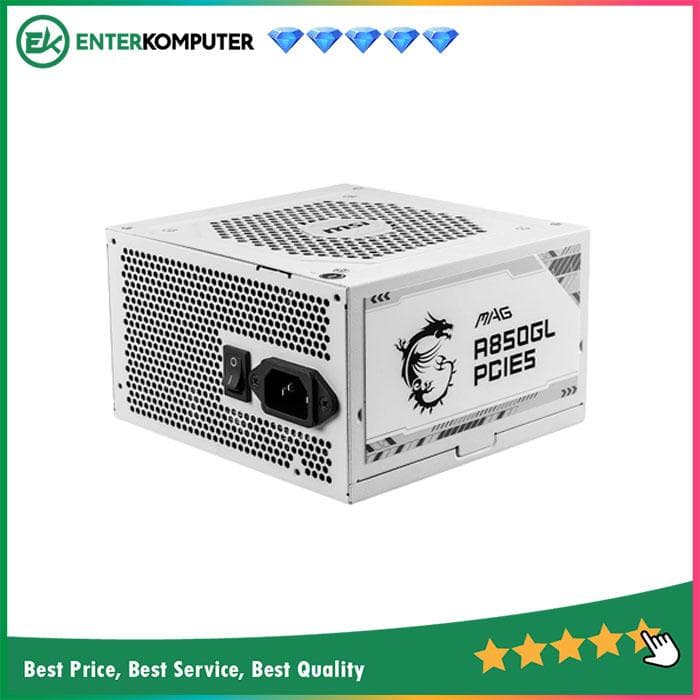 MSI MAG A850GL PCIE5 WHITE 850W 80 Plus Gold Full Modular - foto 1