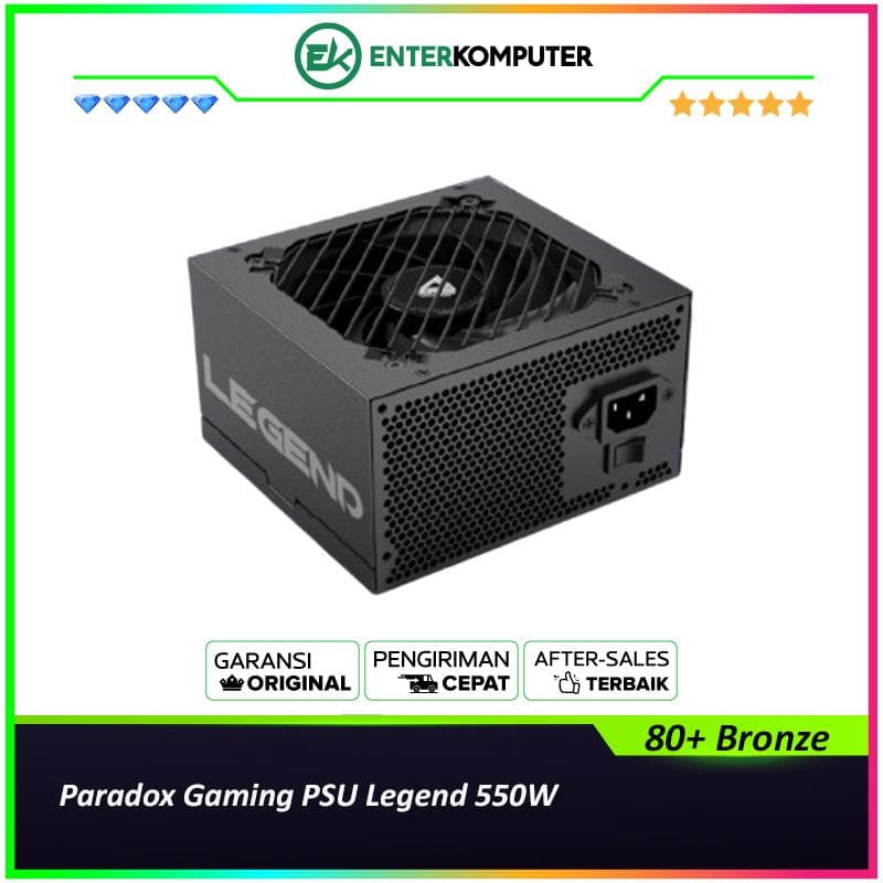 Paradox Gaming PSU Legend 550W 80+ Bronze - Flat Cable - foto 1