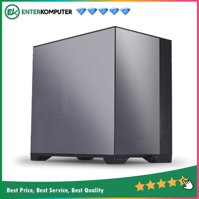 LIAN LI O11 VISION CHROME - Collaboration with PCMR - 3 Sides Of Mirror Finish Glass - Enhanced Modularity - Aluminum with White Powder Coating - 3MM Mirror Finish Top & 4MM Mirror Finish Side and Front Tempered Glass - USB Type C Included - foto 1