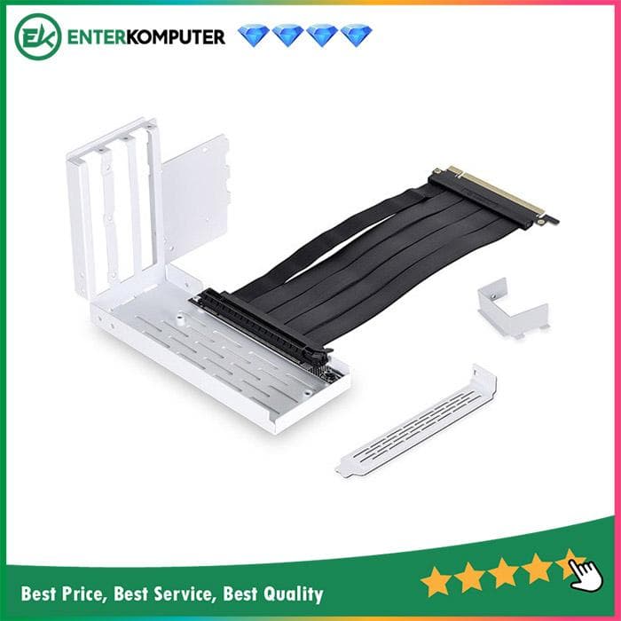 LIAN LI O11DE-1W Vertical GPU Kit for O11D EVO - White with PCIE 4.0 RISER CABLE - White - foto 1
