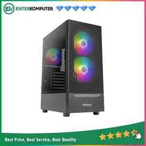 Antec NX410 V2 BLACK - ATX Gaming Case - Left Side Glass Door - FREE 2 PCS 14CM ARGB FANS + 1 PCS 12CM ARGB FANS - foto 1