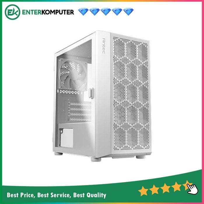 Antec NX200M WHITE - mATX Gaming Case - Left Side Glass Door - FREE 1 PCS 12CM FAN - foto 1