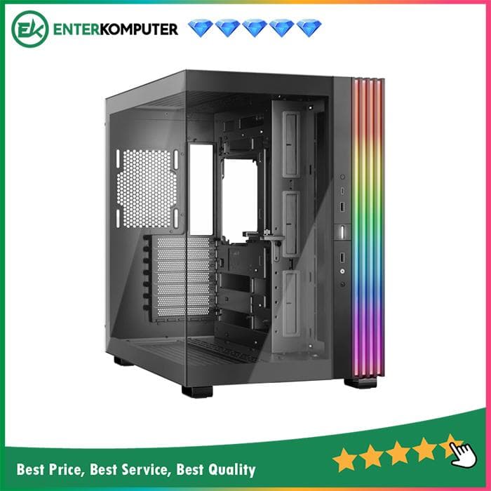 be quiet! Gaming Case LIGHT BASE 600DX Black - Impressive illumination with ARGB LED Strip - Fully Windowed Front and Side Panel - Panorama Design for Perfect Visibility - foto 1