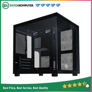 CUBE GAMING SHAFEL Lite S BLACK - mATX Gaming Case - Front & Left Side Tempered Glass - Mini Dual Chamber Design - Airflow Potential - Dust Filter - foto 1