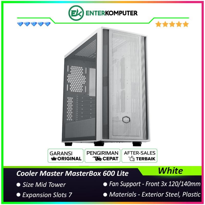 Cooler Master MasterBox 600 Lite White - foto 1