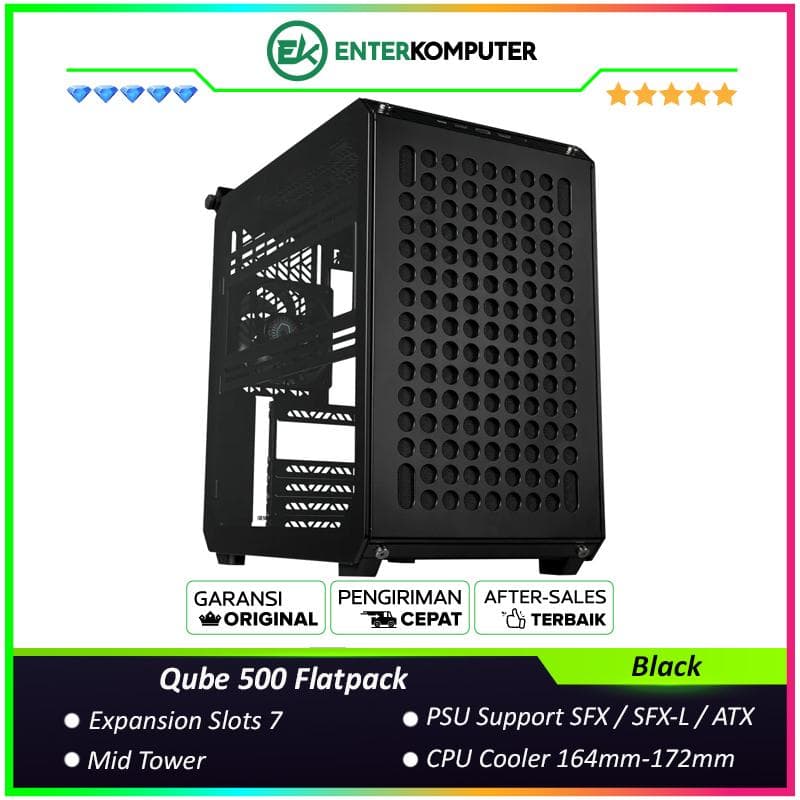 Cooler Master Qube 500 Flatpack (Black) - foto 1