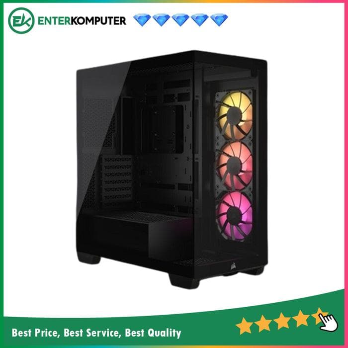 Corsair 3500X ARGB Tempered Glass (Black) - foto 1