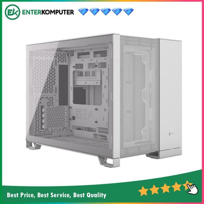 Corsair 2500D AIRFLOW Mid-Tower Dual Chamber Case - White - foto 1