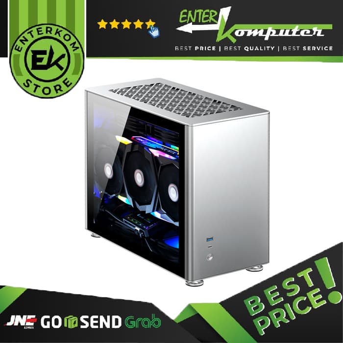 Jonsbo A4 Silver - ITX Case - Aluminum Magnesium Case - Tempered Glass Side Window - PSU Support SFX/SFX-L - foto 1