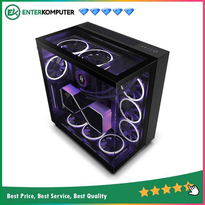NZXT H9 Elite Black - ATX Mid Tower Airflow Case - foto 1