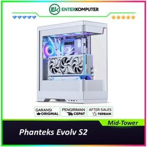 Phanteks Evolv S2 Silver White Unique See-through Glass Mid-Tower Case - foto 1