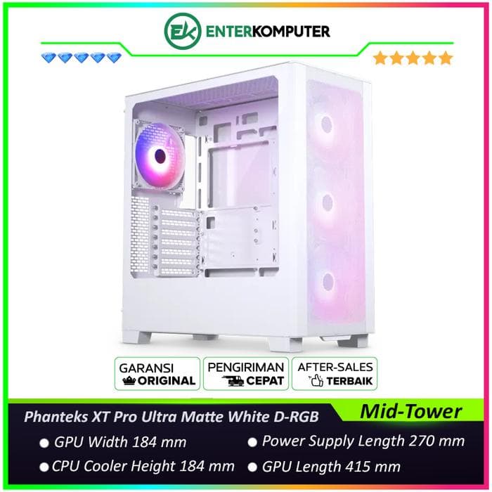 Phanteks XT Pro Ultra Matte White D-RGB Mid-Tower Case - foto 1