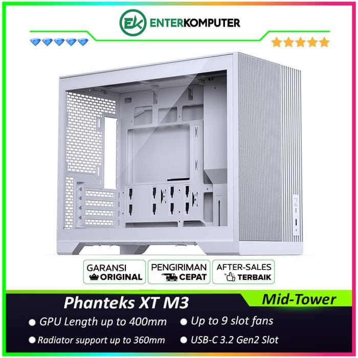Phanteks XT M3 Matte White Mid-Tower Case - foto 1