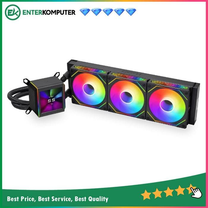 LIAN LI GALAHAD II LCD SL-INFINITY 360 BLACK with 2.88” IPS LCD Screen - Asetek 8th Gen Pump - AIO EXTREME COOLING - Daisy-Chained ARGB Fan with UNI FAN SL-INFINITY - foto 1