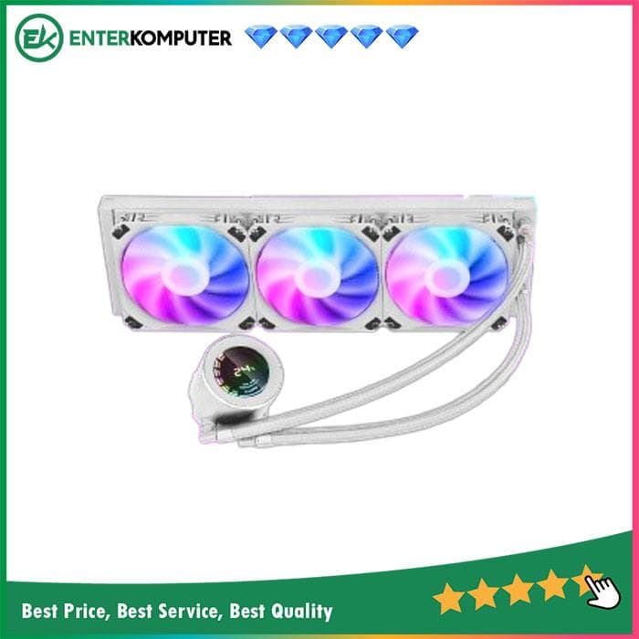 PRIME PREMIUM GALATEK 360 WHITE - ARGB Liquid Cooler with LCD Display - foto 1