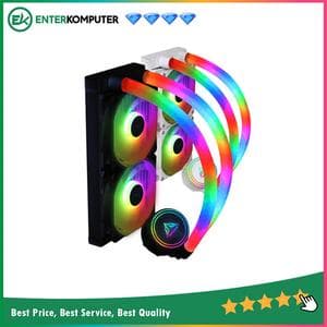 PRIME AURORALUS 240MM BLACK - ARGB Liquid Cooler with ARGB Luminous Water-Cooled Pipes - foto 1