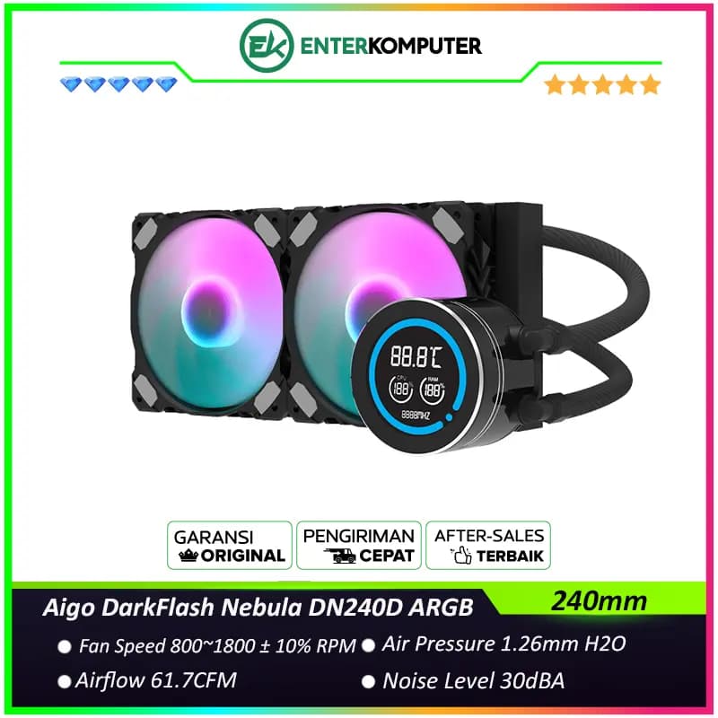 Aigo DarkFlash Nebula DN240D ARGB - Black Edition - foto 1
