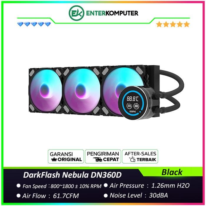 Aigo DarkFlash Nebula DN360D ARGB - Black Edition - foto 1