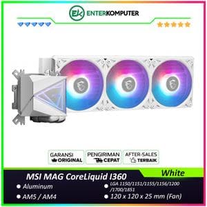 MSI MAG CoreLiquid I360 White - Support LGA1700/LGA1851/AM5 - foto 1