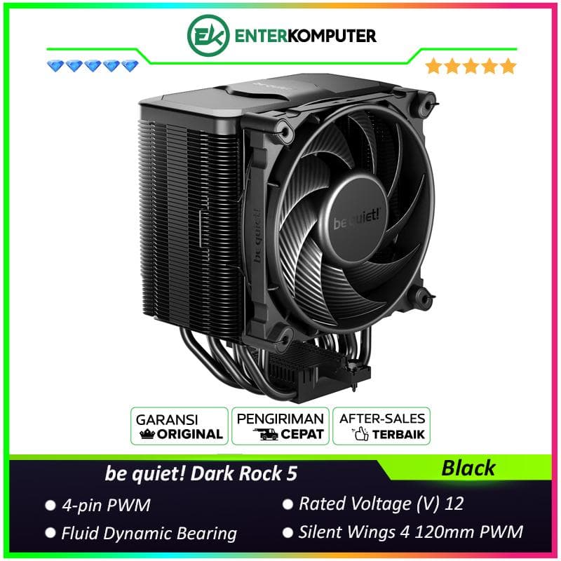 be quiet! Dark Rock 5 - Unleashed Performance and Compatibility - 1x Silent Wings 4 120mm PWM fan - foto 1