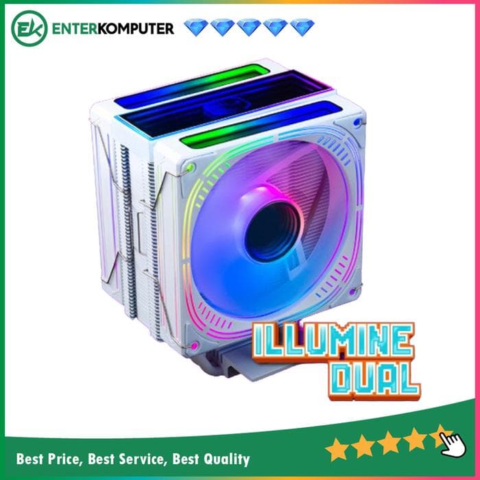 CUBE GAMING ILLUMINE - Mirror RGB TOP Cover - 6 Copper Heat Pipes - Dual Fan 12CM Infinity ARGB - Metal Bracket - Universal Socket (AM5 Ready) - foto 1