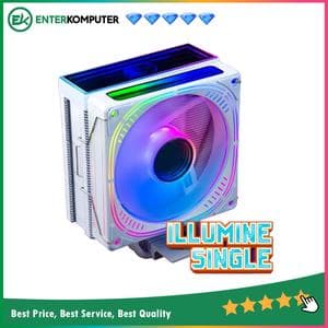CUBE GAMING ILLUMINE - Mirror RGB TOP Cover - 4 Copper Heat Pipes - Single Fan 12CM Infinity ARGB - Metal Bracket - Universal Socket (AM5 Ready) - Best Deals On March!!! - foto 1