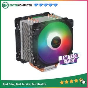 CUBE GAMING BREEZE DUAL CPU Cooler - Dual Fan 12CM ARGB - 6 Copper Heat Pipes - Universal Socket (AM5 Ready) - foto 1