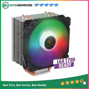 CUBE GAMING BREEZE Single CPU Cooler - Single Fan 12CM ARGB - 4 Copper Heat Pipes - Universal Socket (AM5 Ready) - Best Deals On March!!! - foto 1
