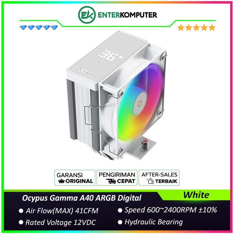 Ocypus Gamma A40 ARGB Digital White Compact Height Air Cooler - foto 1